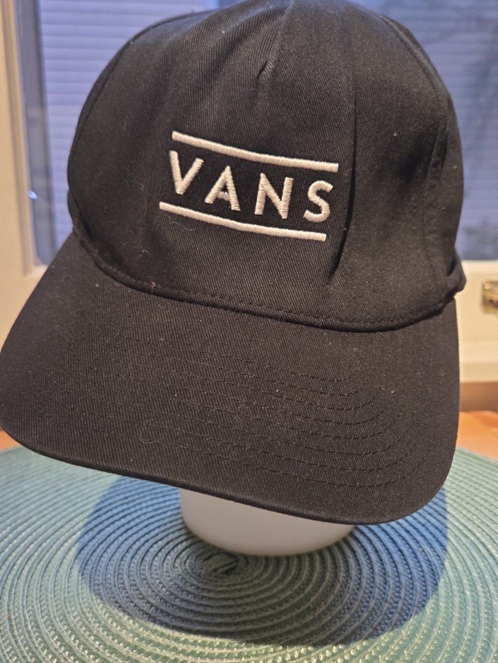 Vans Black Cap with White Embroidered Logo